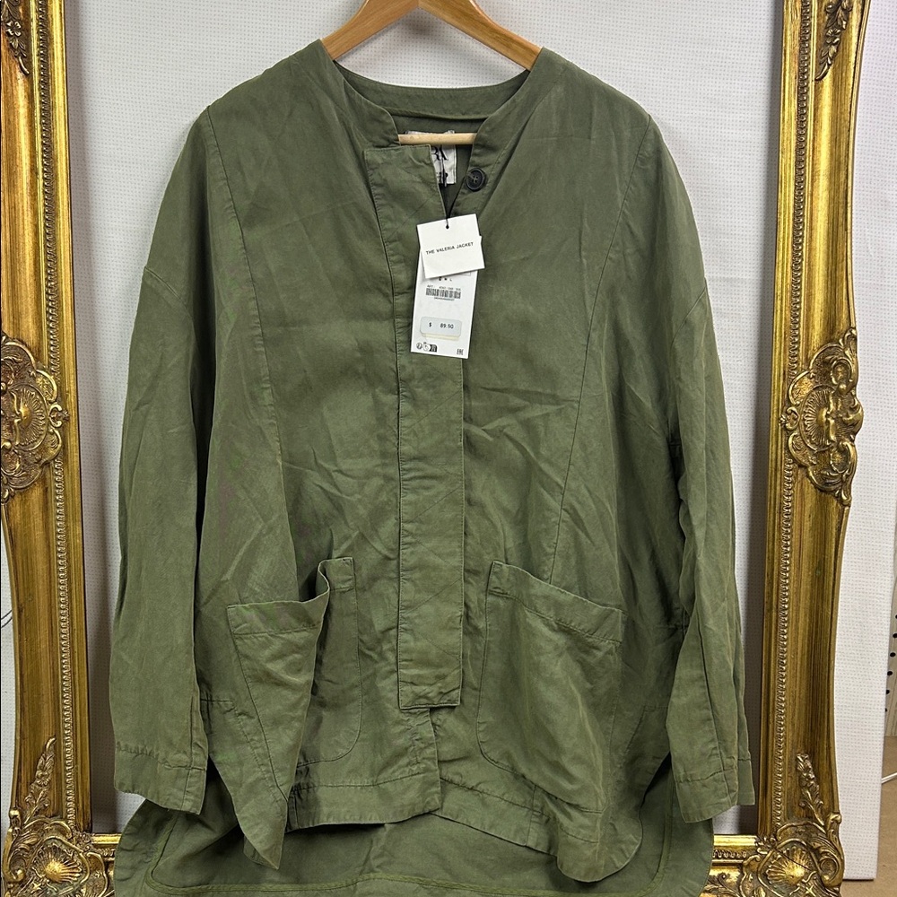 NWT ZARA Valeria Green Utility Jacket | Button‑Up S